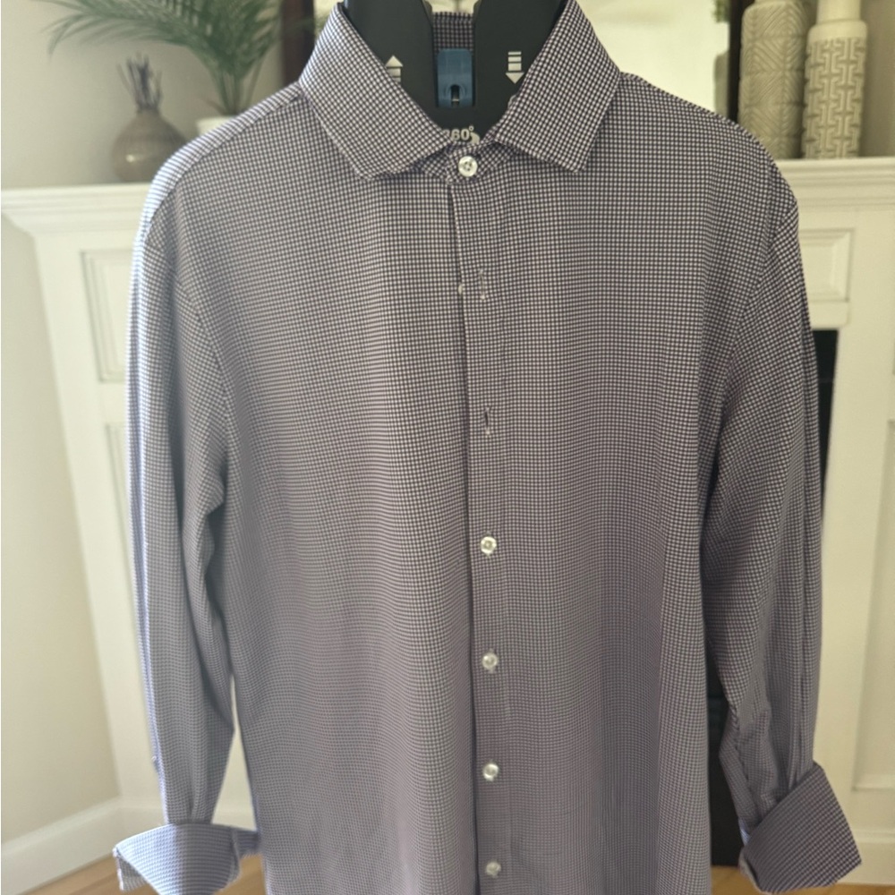Mizzen+Main Purple and White Dress Shirt